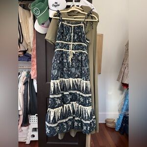 Christian Lacroix Printed Midi Dress with Tie Accents